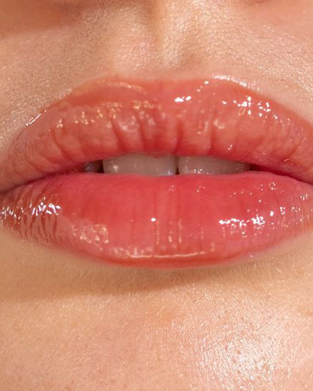 After applying Kreizi tinted lip balm, shade Blushing Bride