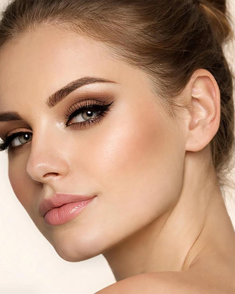 After applying Kreizi tinted lip balm, shade Blushing Bride