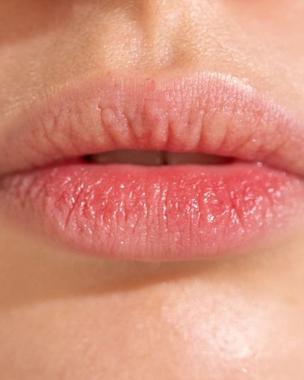 Before applying, bare lips