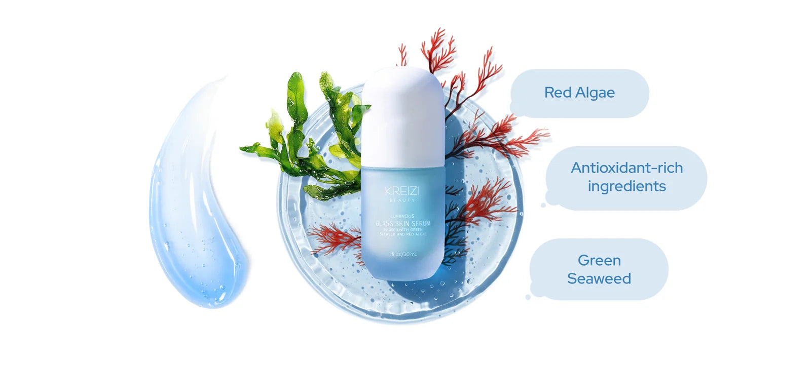 Luminous Glass Skin Serum and key ingredients